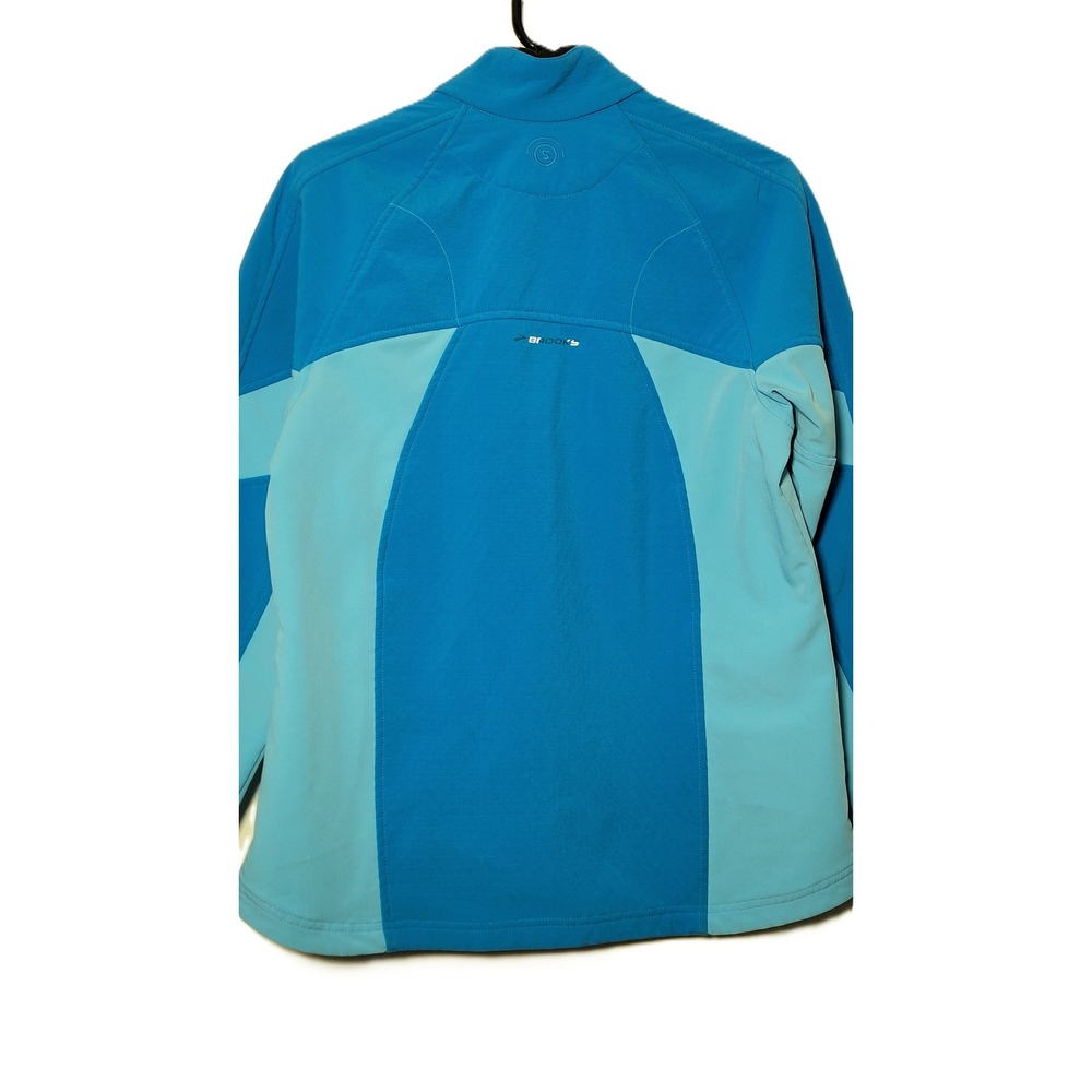 Brooks Women's Blue Light Blue Athletic Active Jacket Size Large Walking Running - Picture 4 of 16
